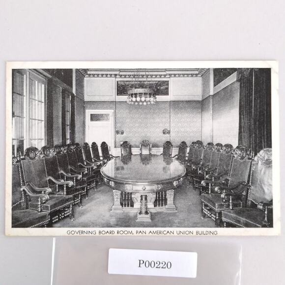 Governing Board Room, Pan American Union Building Postcard 1930s Washington DC - Picture 1 of 2